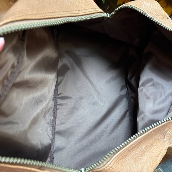 Soft-Sided Leather Carry-On Travel Duffle Bag - Picture 13 of 14